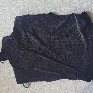 NWT Anthropologie Mauve Black Shimmering Turtleneck Tank Size XL
